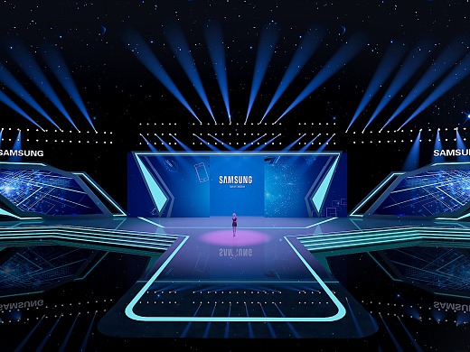 光影交融，科技之舞——三星科技舞美活動發布會舞臺設計解析